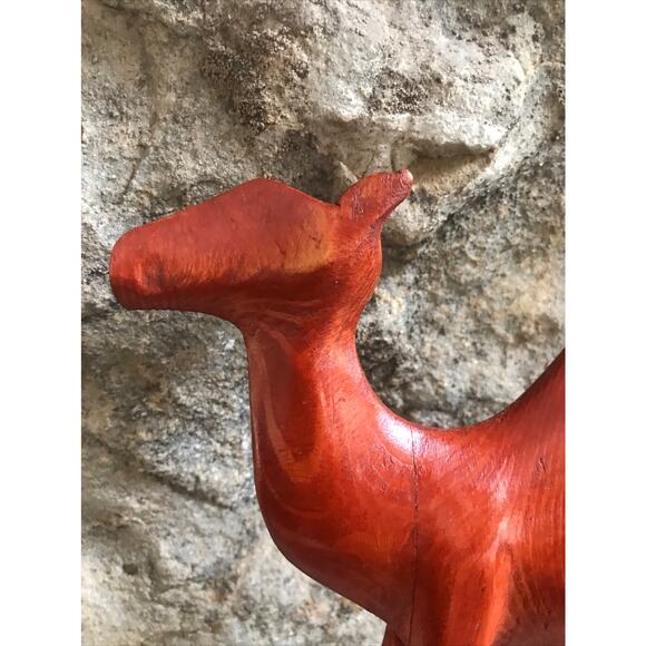 Camel Wood Figurine - Hand Carved Wooden Camel - Picture 2 of 6